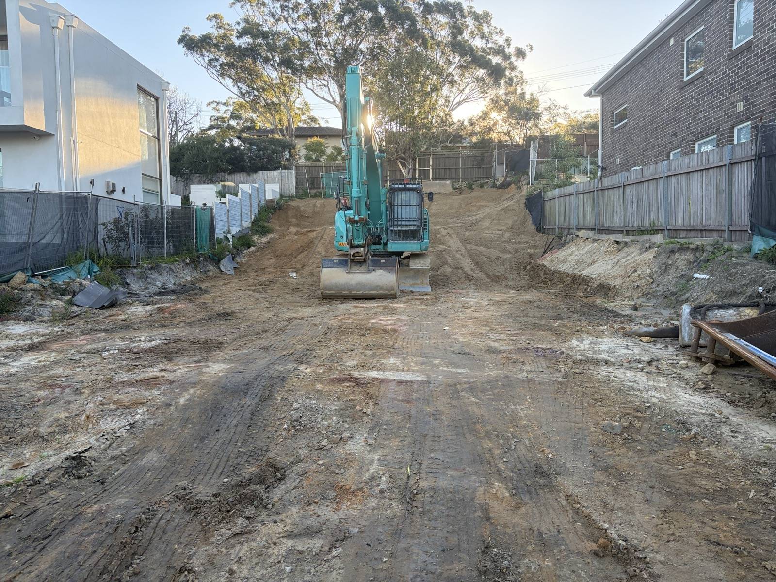 Footing excavation inspection at a Sydney residential construction site