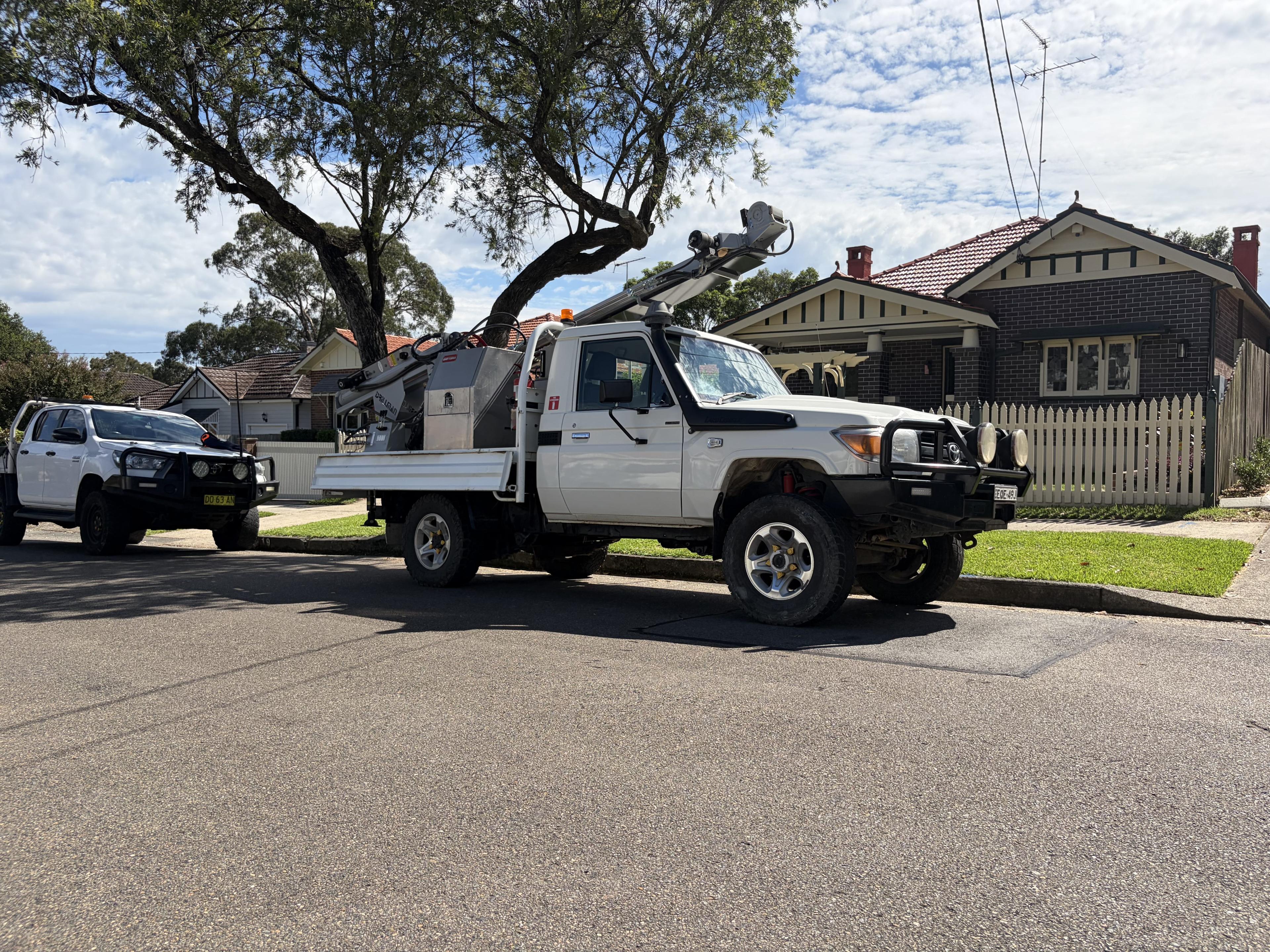 Toyota Land Cruiser Drillman rig geotechnical drilling Sydney Metro